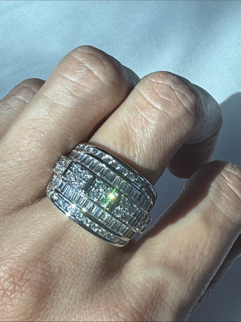 Multi-Row Cocktail Ring in Silver